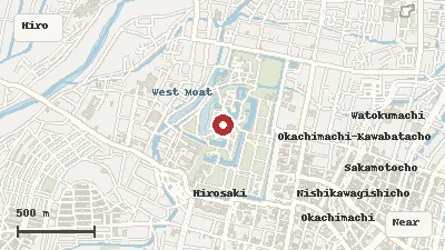 Map of the event area for Hirosaki Cherry Blossom Festival 2027 in Hirosaki / Hirosaki Park, Aomori