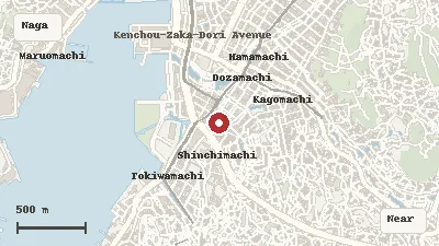Map of the event area for Nagasaki Lantern Festival 2027 in Nagasaki City / Shinchi Chinatown, Nagasaki