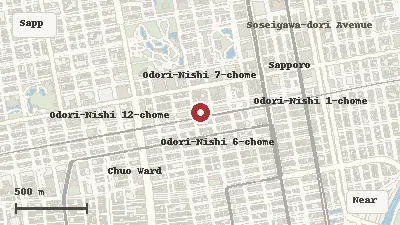 Map of the event area for YOSAKOI Soran Festival 2027 in Sapporo / Odori, Hokkaido