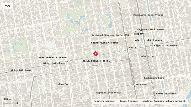 Map of the event area for YOSAKOI Soran Festival 2027 in Sapporo / Odori, Hokkaido