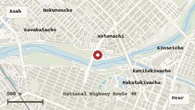 Map of the event area for Asahikawa Winter Festival in Asahikawa, Hokkaido