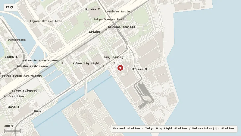 Map of the event area for Comic Market 109 in Tokyo Big Sight, Tokyo