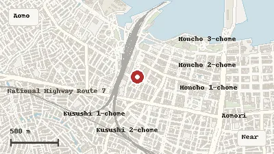Map of the event area for Aomori Nebuta Festival in Aomori City, Aomori