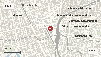 Map of the event area for Sendai Tanabata Matsuri in Central Sendai, Miyagi