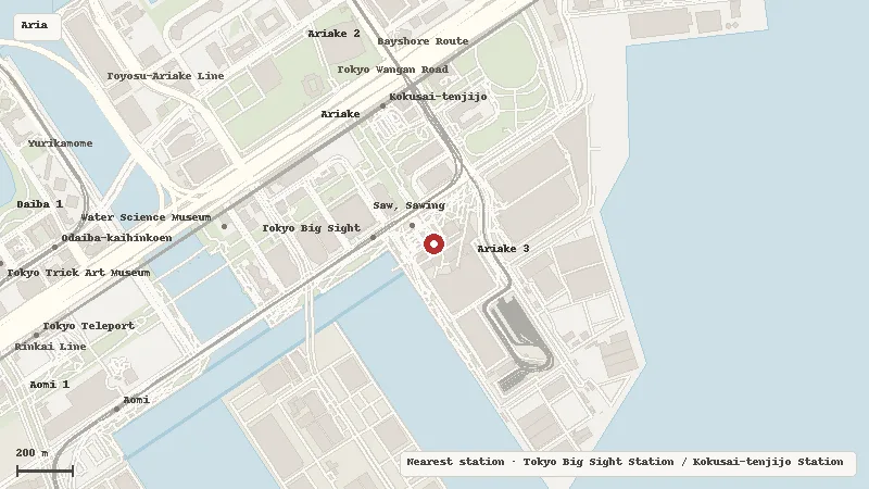 Map of the event area for COMITIA158 in Ariake / Odaiba, Tokyo