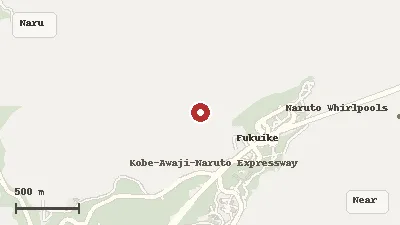 Map of the area around Otsuka Museum of Art in Naruto / Tokushima