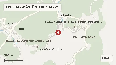 Map of the area around Ine Bay Sightseeing Ferry in Ine / Kyoto by the Sea