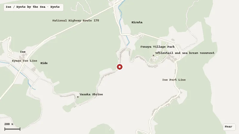 Map of the area around Ine Bay Sightseeing Ferry in Ine / Kyoto by the Sea