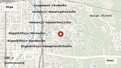 Map of the area around Tōfuku-ji in Higashiyama / Tōfukuji