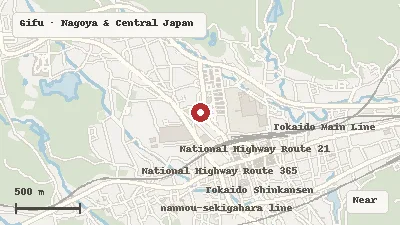 Map of the area around Gifu Sekigahara Battlefield Memorial Museum in Gifu