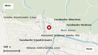 Map of the area around Shimane Museum of Ancient Izumo in Shimane