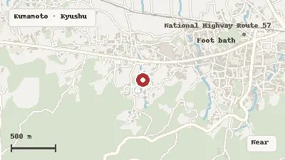 Map of the area around Cuddly Dominion in Kumamoto