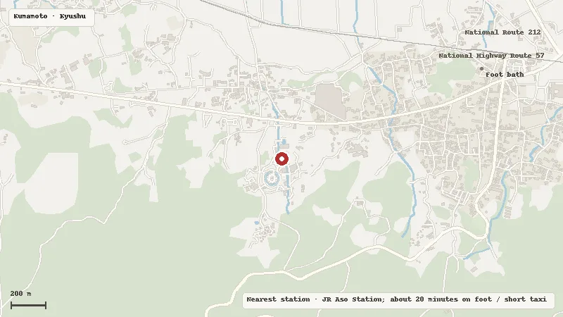Map of the area around Cuddly Dominion in Kumamoto