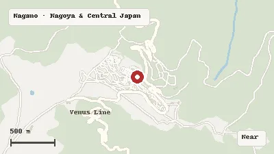 Map of the area around Utsukushigahara Open-Air Museum in Nagano