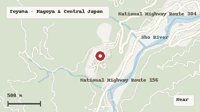 Map of the area around Ainokura Gassho-zukuri Village in Toyama