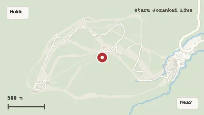 Map of the area around Sapporo Kokusai Ski Resort in Hokkaido