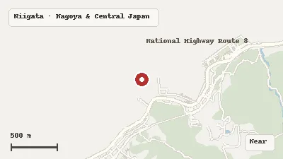 Map of the area around Kaniya Yokocho (Crab Market Alley) in Niigata