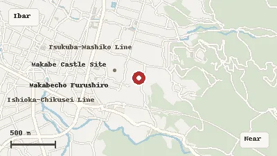Map of the area around Amabiki Kannon in Ibaraki