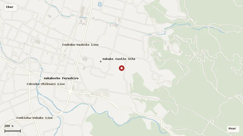 Map of the area around Amabiki Kannon in Ibaraki