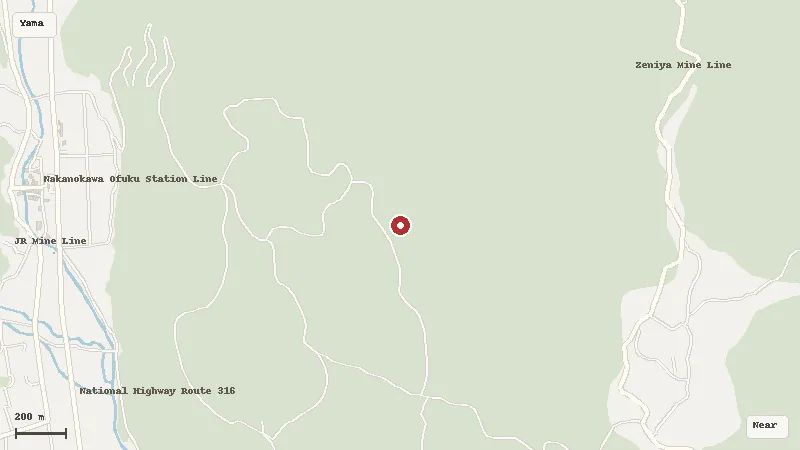 Map of the area around Beppu Benten Pond in Yamaguchi