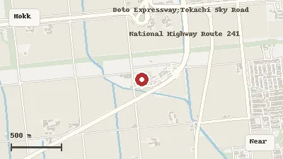 Map of the area around Ryugetsu Sweetpia Garden in Hokkaido