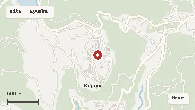 Map of the area around Kijima Kogen Park in Oita