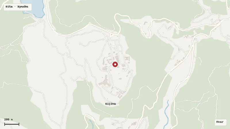 Map of the area around Kijima Kogen Park in Oita