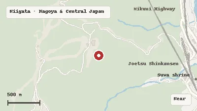 Map of the area around GALA Yuzawa Snow Resort in Niigata