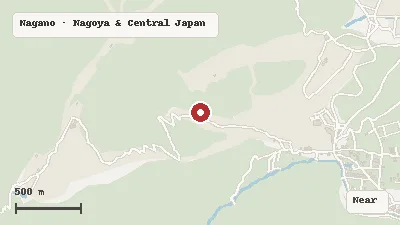 Map of the area around Hakuba Goryu Snow Resort in Nagano