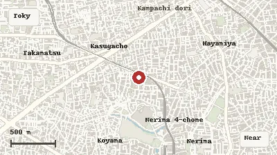 Map of the area around Toshimaen Niwa-no-yu in Tokyo