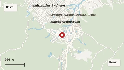 Map of the area around Hiroshima City Asa Zoological Park in Hiroshima