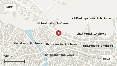 Map of the area around Tatehana Wharf Morning Market in Aomori
