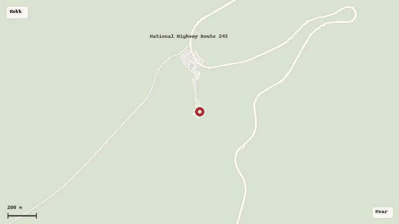Map of the area around Bihoro Pass in Hokkaido