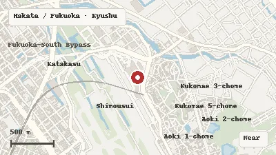 Map of Fukuoka Airport and its airport-complex transport connections