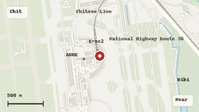 Map of New Chitose Airport and its airport-complex transport connections