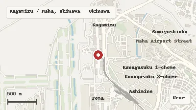 Map of Naha Airport and its airport transport context