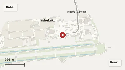 Map of Kobe Airport and its airport transport context