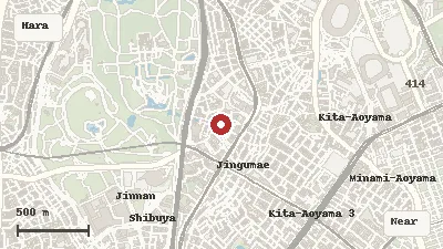 Map of the area around Closet Child Harajuku in Harajuku / Jingumae