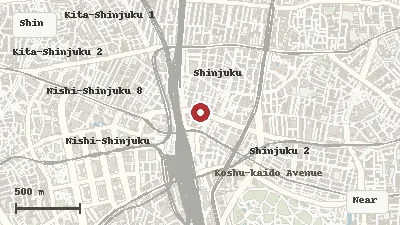Map of the area around OZZONESTE Shinjuku Subnade in Shinjuku / Kabukicho
