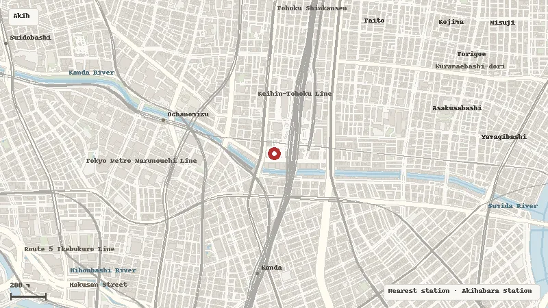 Map of the area around Yellow Submarine Akihabara Main Store ★ Mint in Akihabara
