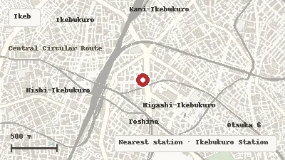 Map of the area around CAPCOM CAFE Ikebukuro in Ikebukuro