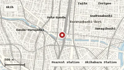 Map of the area around maidreamin Akihabara LIVE RESTAURANT Heaven’s Gate in Akihabara