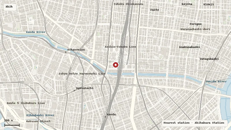 Map of the area around maidreamin Akihabara LIVE RESTAURANT Heaven’s Gate in Akihabara
