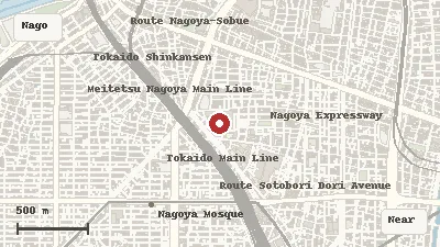 Map of the area around Toyota Commemorative Museum of Industry and Technology in Nagoya / Noritake