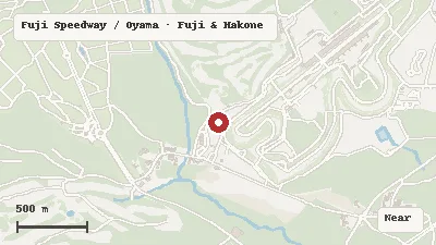 Map of the area around Fuji Motorsports Museum in Fuji Speedway / Oyama