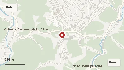 Map of the area around Honda Collection Hall in Motegi, Tochigi