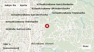 Map of the area around Ginkaku-ji in Sakyo-ku