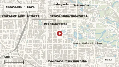 Map of the area around Salon Naramachi in Naramachi