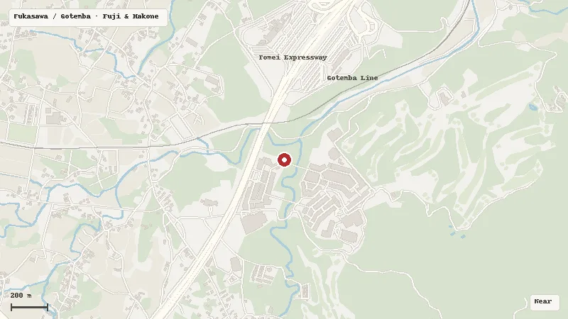 Map of the area around Gotemba Premium Outlets in Fukasawa / Gotemba