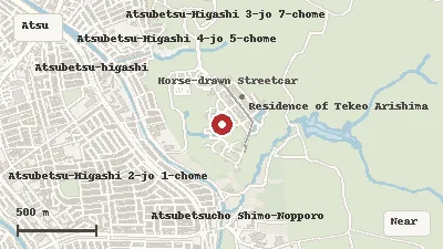 Map of the area around Historical Village of Hokkaido in Atsubetsu